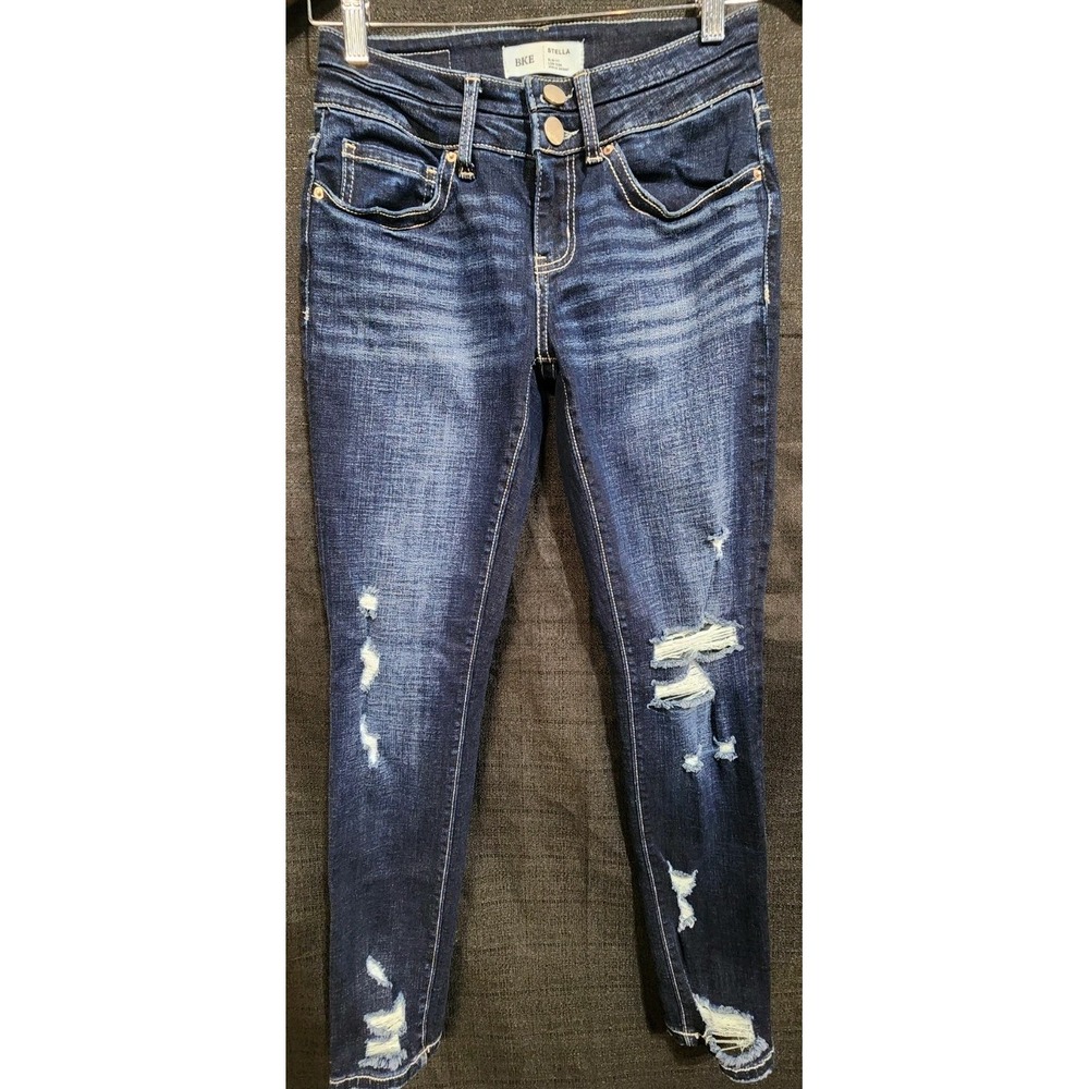 Buckle BKE Jeans Womens Size 26‎ Slim Fit Ankle Skinny Demin Distressed Stretchy